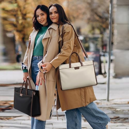 GOLF QUALITY Laptop Tote Bag for Women 15.6" Laptop Messenger Shoulder Bags for Women Business Office Work Bag Briefcase, Apricot - Image 2
