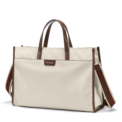 GOLF QUALITY Laptop Tote Bag for Women 15.6" Laptop Messenger Shoulder Bags for Women Business Office Work Bag Briefcase, Apricot - Image 4