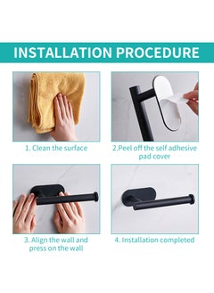 Generic Self-Adhesive Toilet Paper Holder, Stainless Steel Bathroom Paper Roll Rack, No Drilling  - Image 5