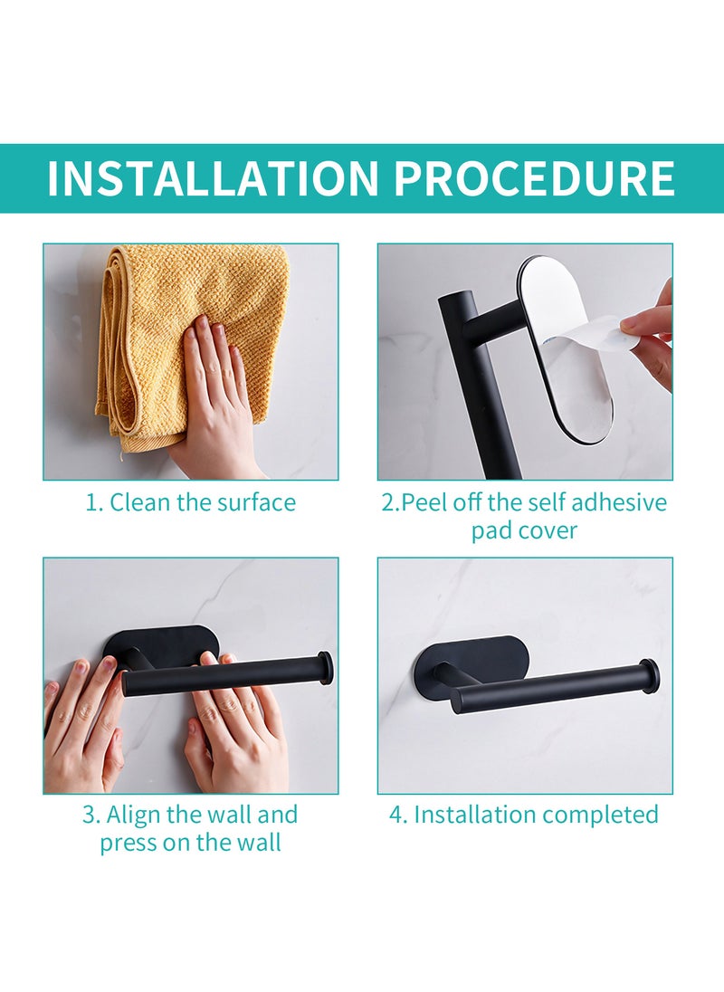 Generic - Self-Adhesive Toilet Paper Holder, Stainless Steel Bathroom Paper Roll Rack, No Drilling - Image 1