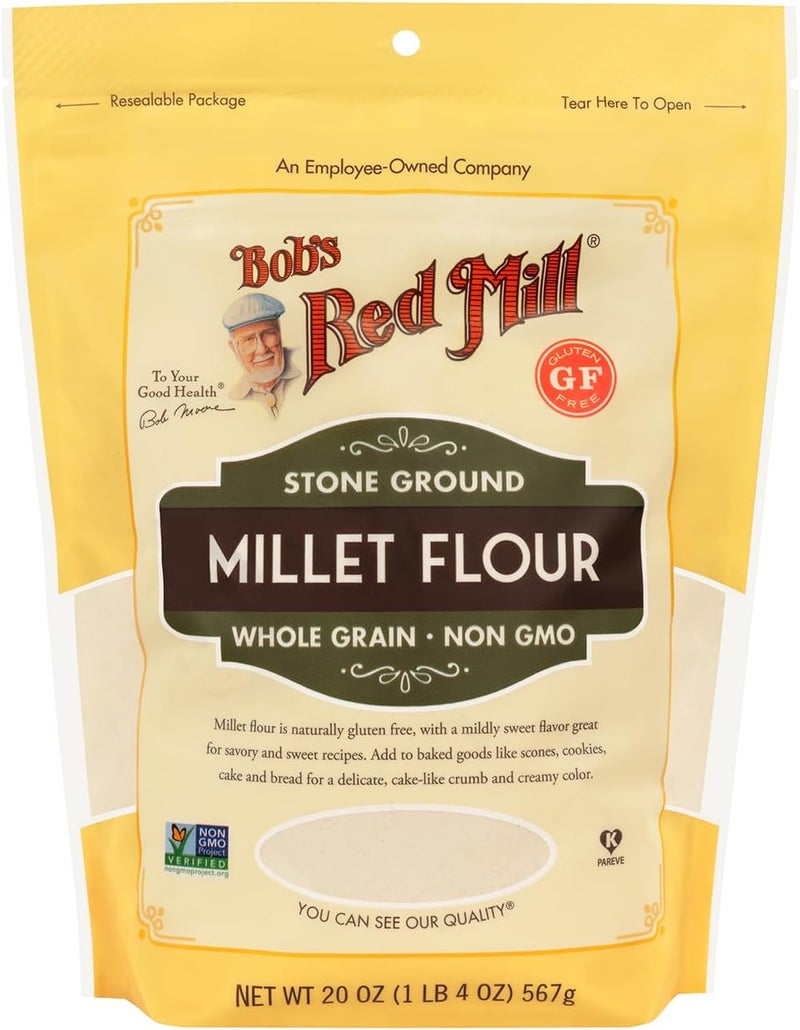 Bob's Red Mill Stone Ground Millet Flour, Whole Grain, Gluten Free, 20 oz - Image 1