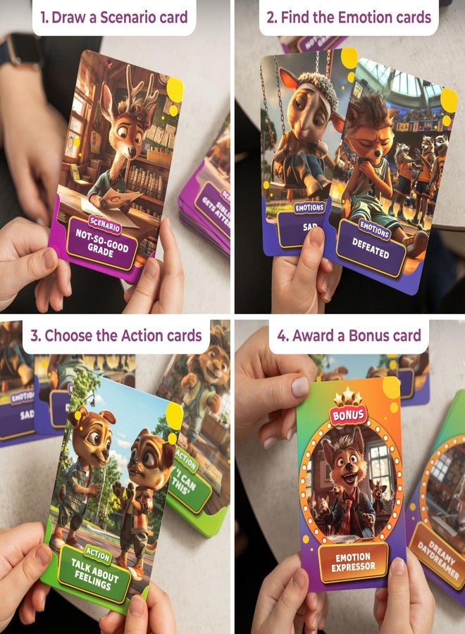 Clever Fox Play Emotions & Feelings Rumble – Emotional Intelligence & Regulation Card Game for Kids Ages 6+ - Learning Activity for Family & Therapy to Develop Social Skills & Problem Solving - Image 3