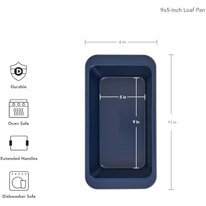 9x5in غير لاصق بالألمنيوم الصلب رغيف عموم الحبر الأزرق - Image 3