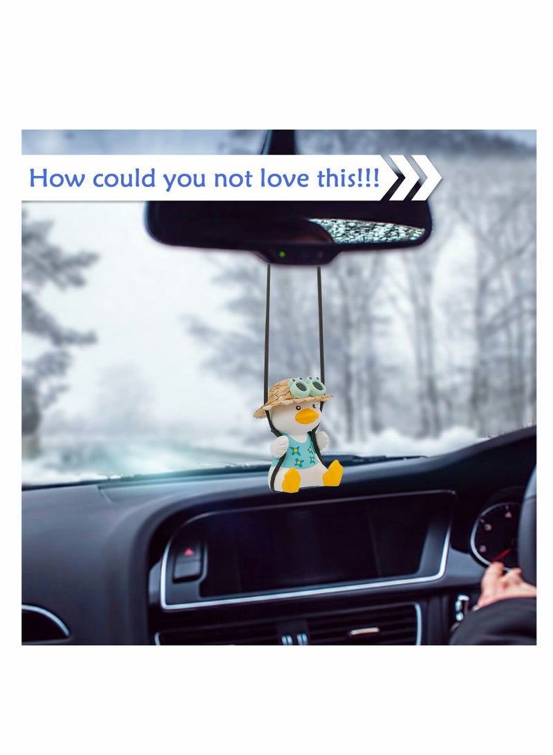Excefore Cute Swing Duck Car Pendant Interior Rearview Mirrors Charms Ornament Room Decor for Home Indoor - Image 2