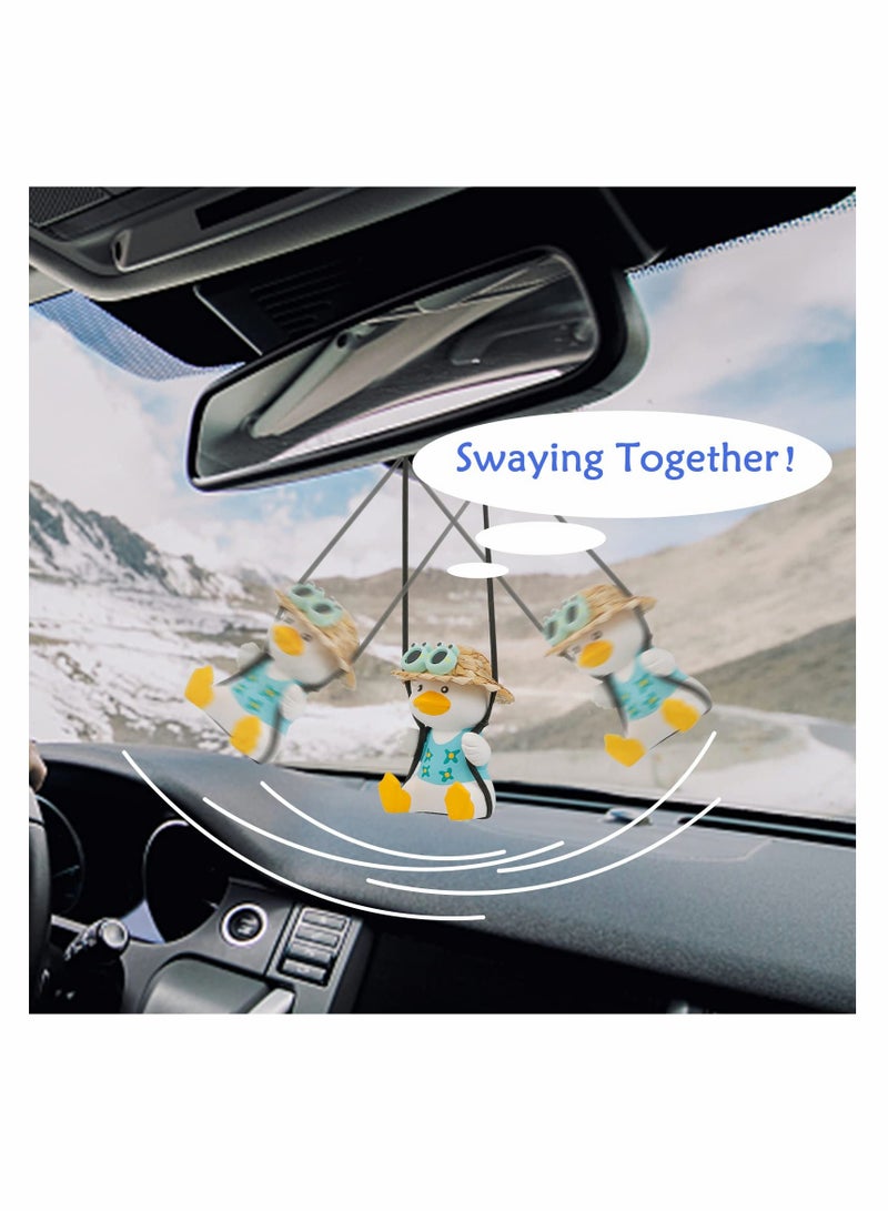 Excefore Cute Swing Duck Car Pendant Interior Rearview Mirrors Charms Ornament Room Decor for Home Indoor - Image 3