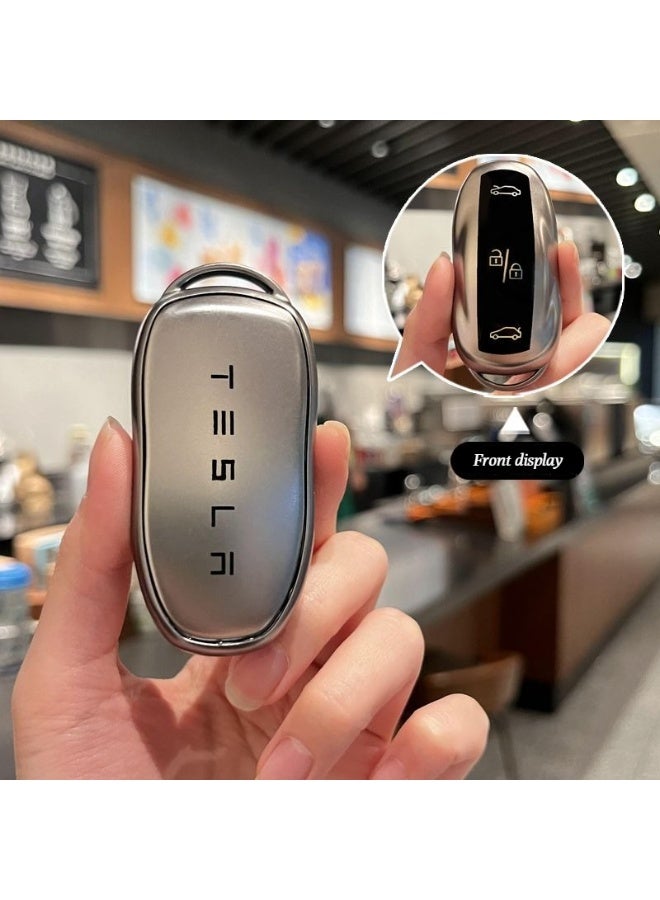 Tesla Suitable for the key covers of Tesla Model 3, Model Y, Model S, and Model X. Complete set of hard rubber protective cases for car keys, high-end car key protection cases. - Image 1