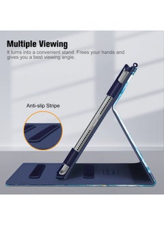 Fintie Fintie Case for iPad 9th / 8th / 7th Generation (2021/2020/2019) 10.2 Inch - [Corner Protection] Multi-Angle Viewing Stand Cover with Pocket & Pencil Holder, Auto Sleep Wake, Sandy Wave  - Image 4