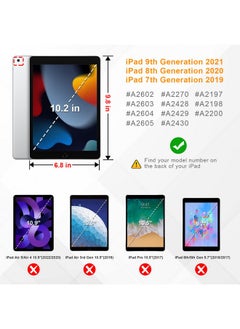 Fintie Fintie Case for iPad 9th / 8th / 7th Generation (2021/2020/2019) 10.2 Inch - [Corner Protection] Multi-Angle Viewing Stand Cover with Pocket & Pencil Holder, Auto Sleep Wake, Sandy Wave  - Image 2