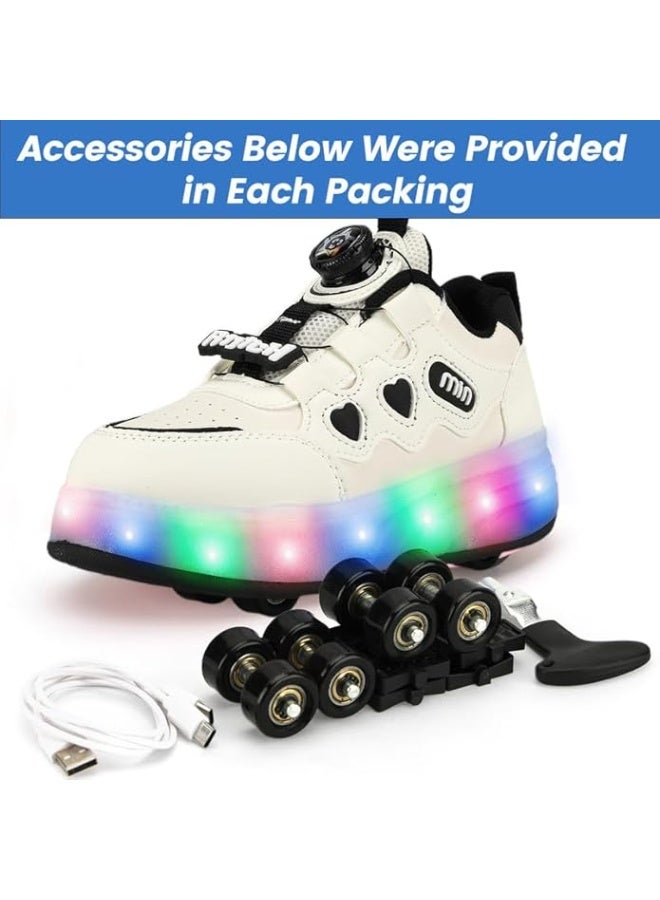 Lucky Kids Kids Roller Skates 4 Wheel Flashing Skate Shoes With Led Lights Usb Rechargeable Stylish & Fun For Boys & Girls - Image 5