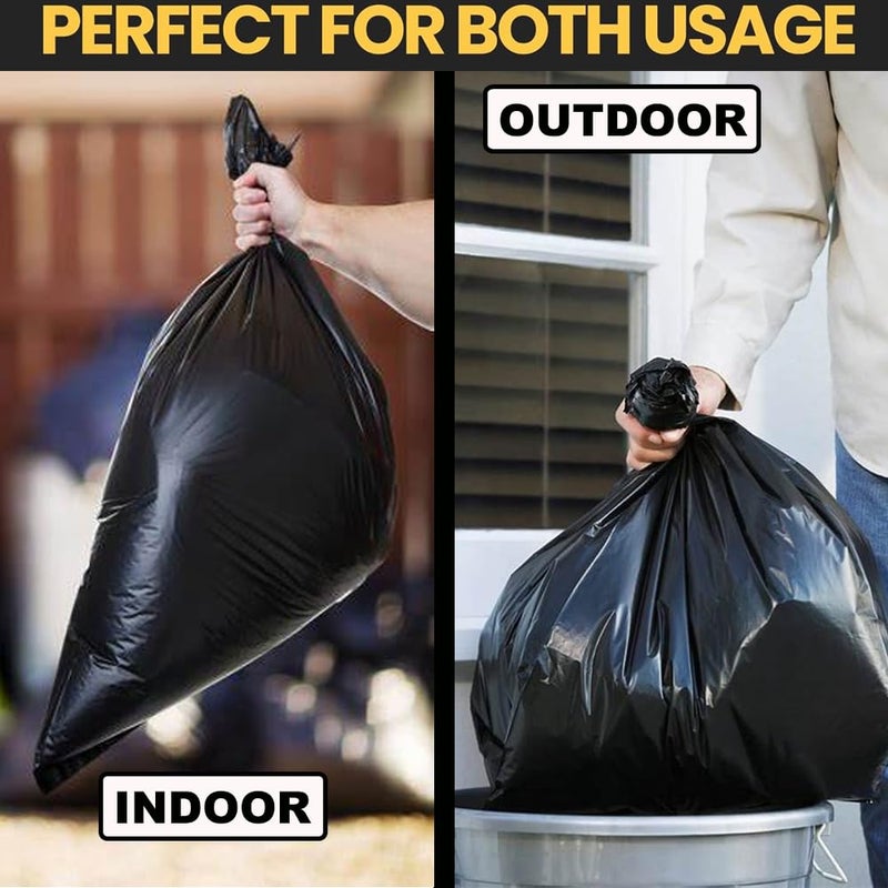 Ella Garbage Bags 24 x 32 Inches Large 90 Bags 6 Rolls Black Color With Check Duster Cloth Free - Image 3