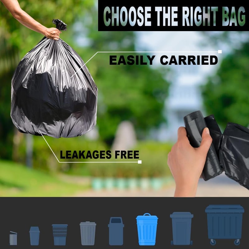 Ella Garbage Bags 24 x 32 Inches Large 90 Bags 6 Rolls Black Color With Check Duster Cloth Free - Image 2