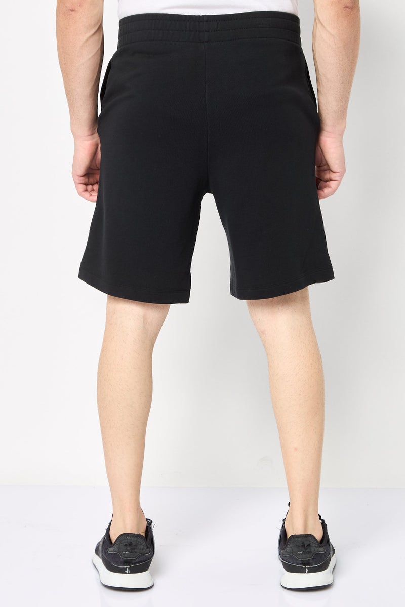 Replay Men Drawstring Brand Logo Basic Shorts, Black - Image 4