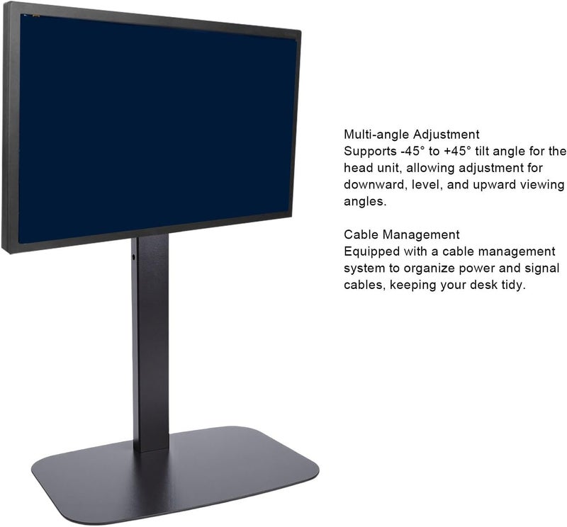 Luocute Single Monitor Stand, Height Adjustable Tilt Rotation Freestanding VESA Mount with Cable Management for 14 to 32 Inch Screens up to 10KG - Image 2