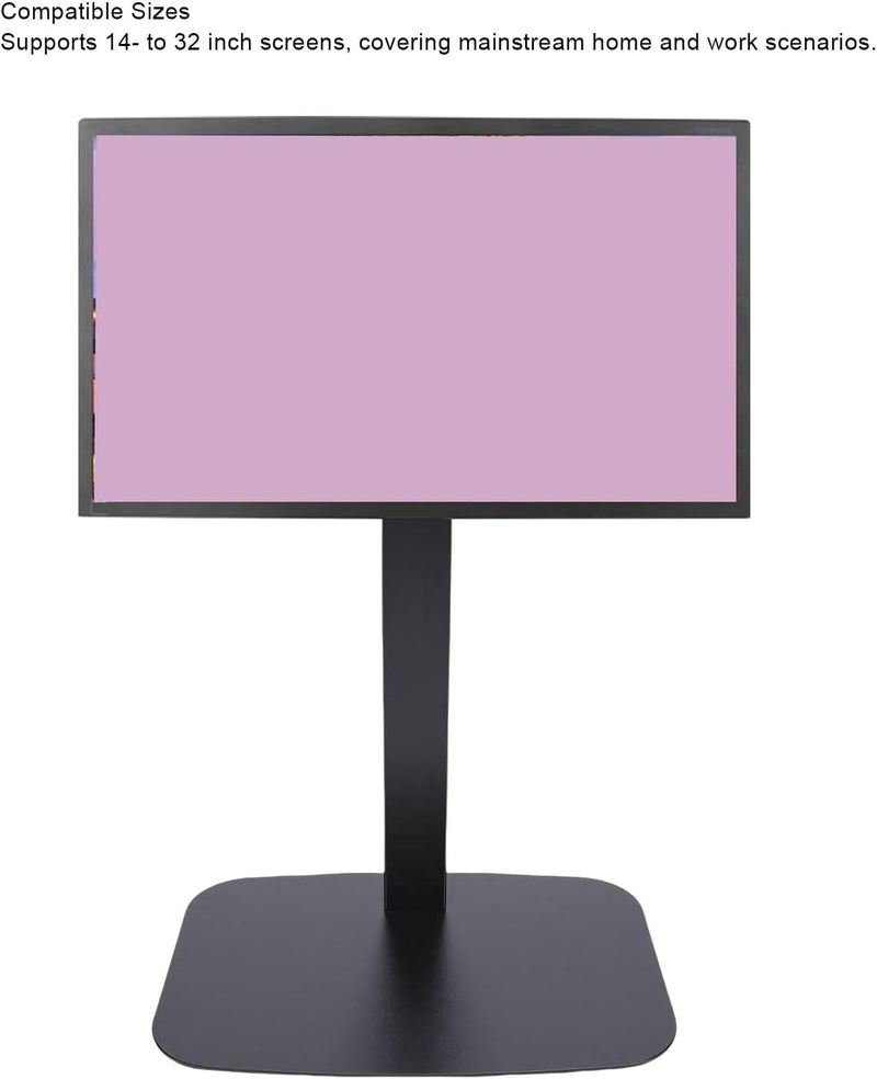 Luocute Single Monitor Stand, Height Adjustable Tilt Rotation Freestanding VESA Mount with Cable Management for 14 to 32 Inch Screens up to 10KG - Image 3