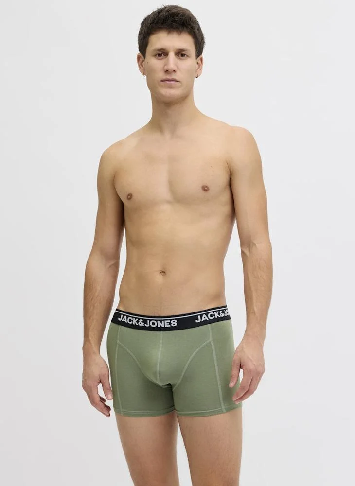 JACK & JONES  5 Pack Of Logo Trunks for Men | Best Price UAE