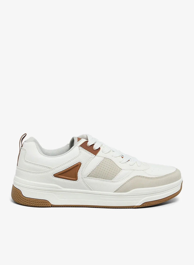 R&B Color Block Lace Up Sneakers