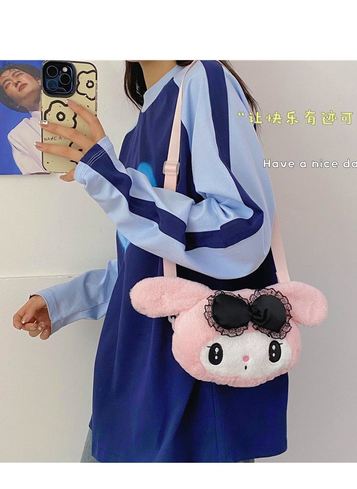 Sanrio Sanrio Cute Cartoon Plush Toy Shoulder Crossbody Bag Rectangular Hand Bag Girls Children Backpack Claw Machine  - Image 2