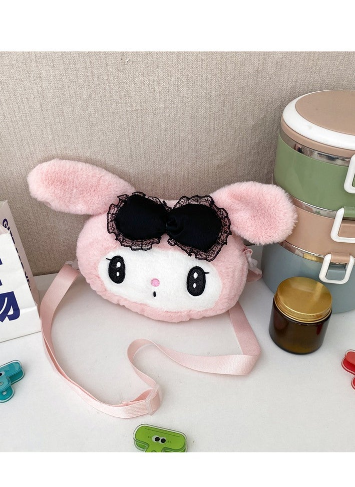 Sanrio Sanrio Cute Cartoon Plush Toy Shoulder Crossbody Bag Rectangular Hand Bag Girls Children Backpack Claw Machine  - Image 1