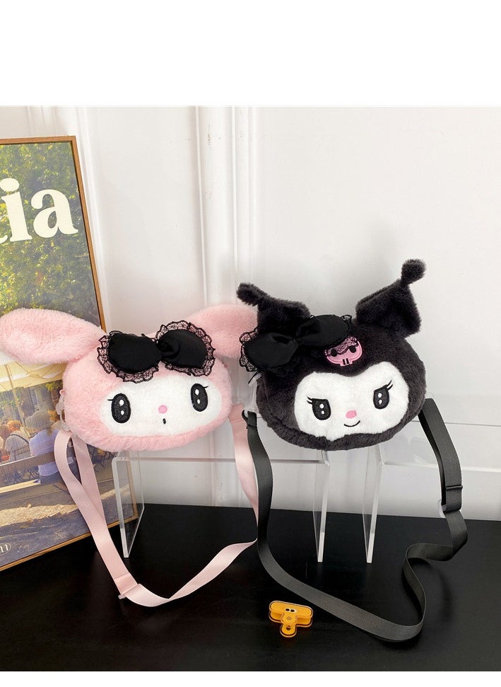 Sanrio Sanrio Cute Cartoon Plush Toy Shoulder Crossbody Bag Rectangular Hand Bag Girls Children Backpack Claw Machine  - Image 4