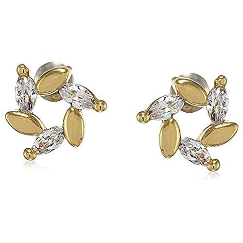 Estele Valentine Gifts For Girlfriend/Wife: Estele Gold Plated Stud Earrings With Ad Stones For Girls and Women - Image 2