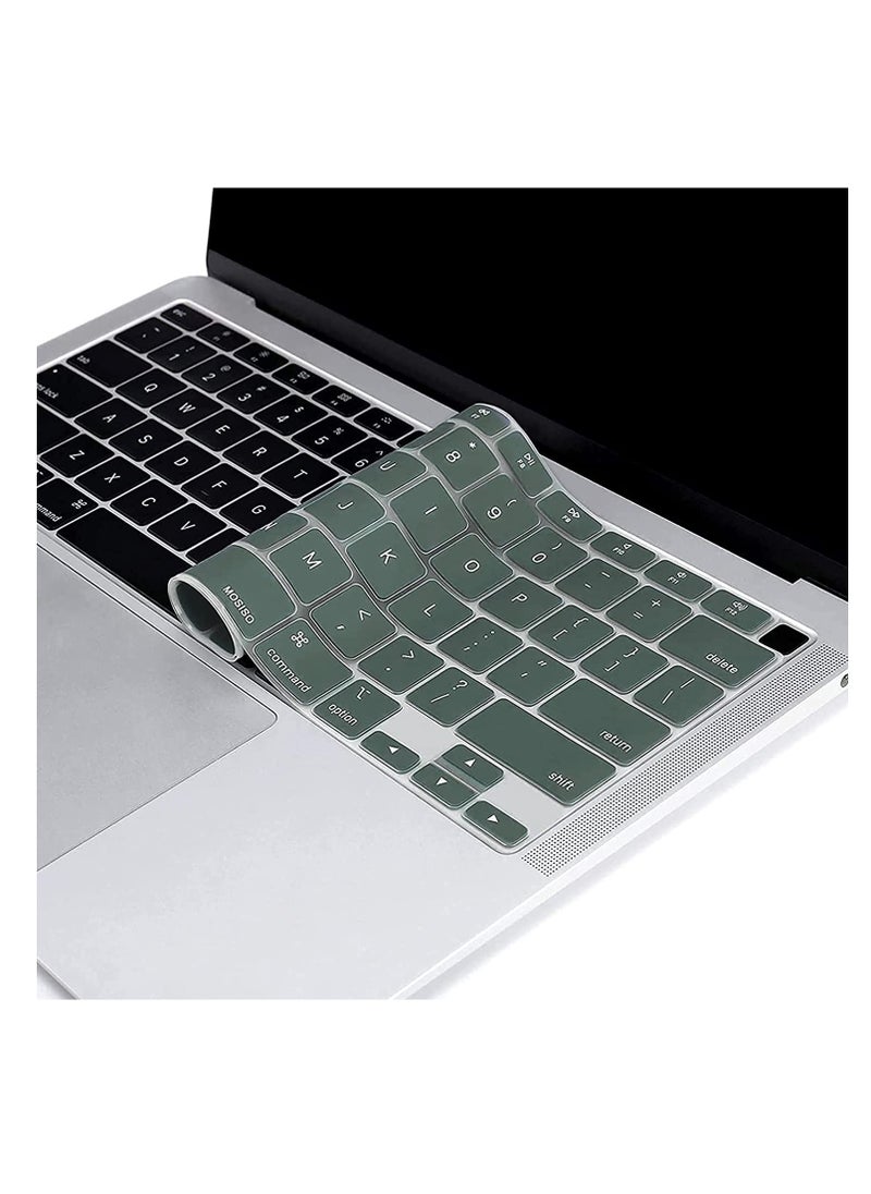 Generic Silicone Keyboard Cover For MacBook Air 13.6 inch M2/M3/M4 Chip A2681/A3113/A3240& 15 Macbook Air M4/M3/M2 A3241/A3114/A2941 &MacBook Pro 14/16 inch M4/M3/M2/M1 Pro/Max A3112/A3401/A3185/A2992/A2918/ A2442/A3403/A3186/A2485/A2780/A2991, Silicone Skin Protector  - Image 2