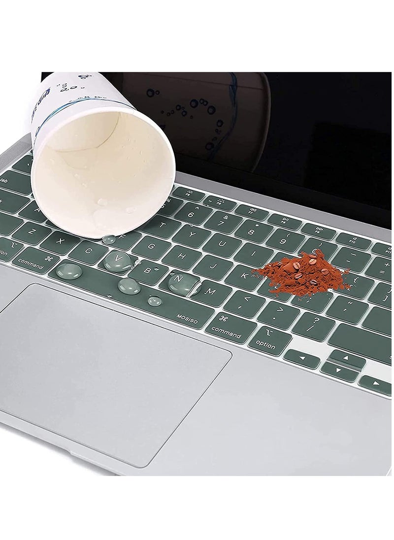 Generic Silicone Keyboard Cover For MacBook Air 13.6 inch M2/M3/M4 Chip A2681/A3113/A3240& 15 Macbook Air M4/M3/M2 A3241/A3114/A2941 &MacBook Pro 14/16 inch M4/M3/M2/M1 Pro/Max A3112/A3401/A3185/A2992/A2918/ A2442/A3403/A3186/A2485/A2780/A2991, Silicone Skin Protector  - Image 3