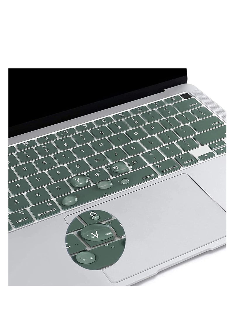 Generic Silicone Keyboard Cover For MacBook Air 13.6 inch M2/M3/M4 Chip A2681/A3113/A3240& 15 Macbook Air M4/M3/M2 A3241/A3114/A2941 &MacBook Pro 14/16 inch M4/M3/M2/M1 Pro/Max A3112/A3401/A3185/A2992/A2918/ A2442/A3403/A3186/A2485/A2780/A2991, Silicone Skin Protector  - Image 1