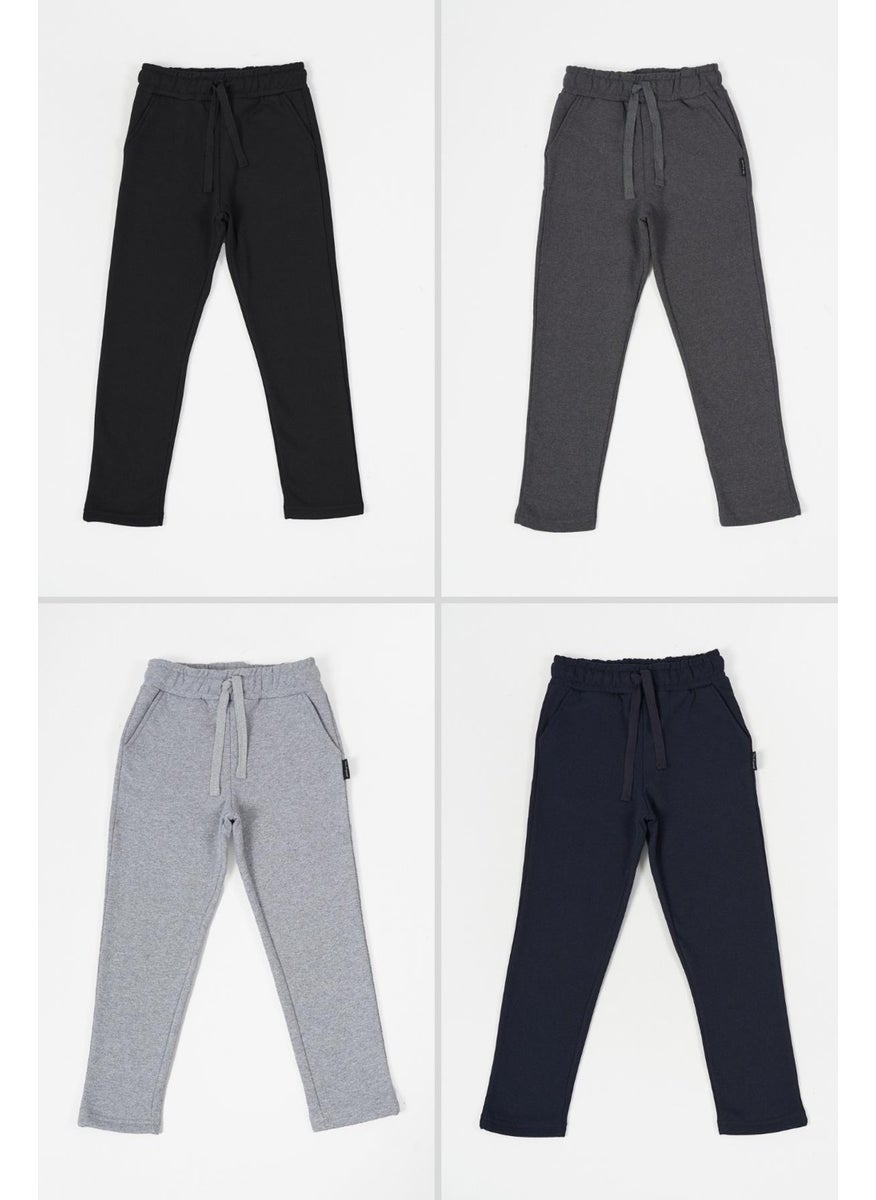 Metalic Black-Navy-Grey-Anthracite Thick Cotton Elastic Waist Side Pocket 4-Pack Boys Tracksuit Bottoms - pzsku/Z0CE7751863636F8F3473Z/45/_/1741264768/1c78975a-6936-4e8c-b10e-ce7b999c5a81