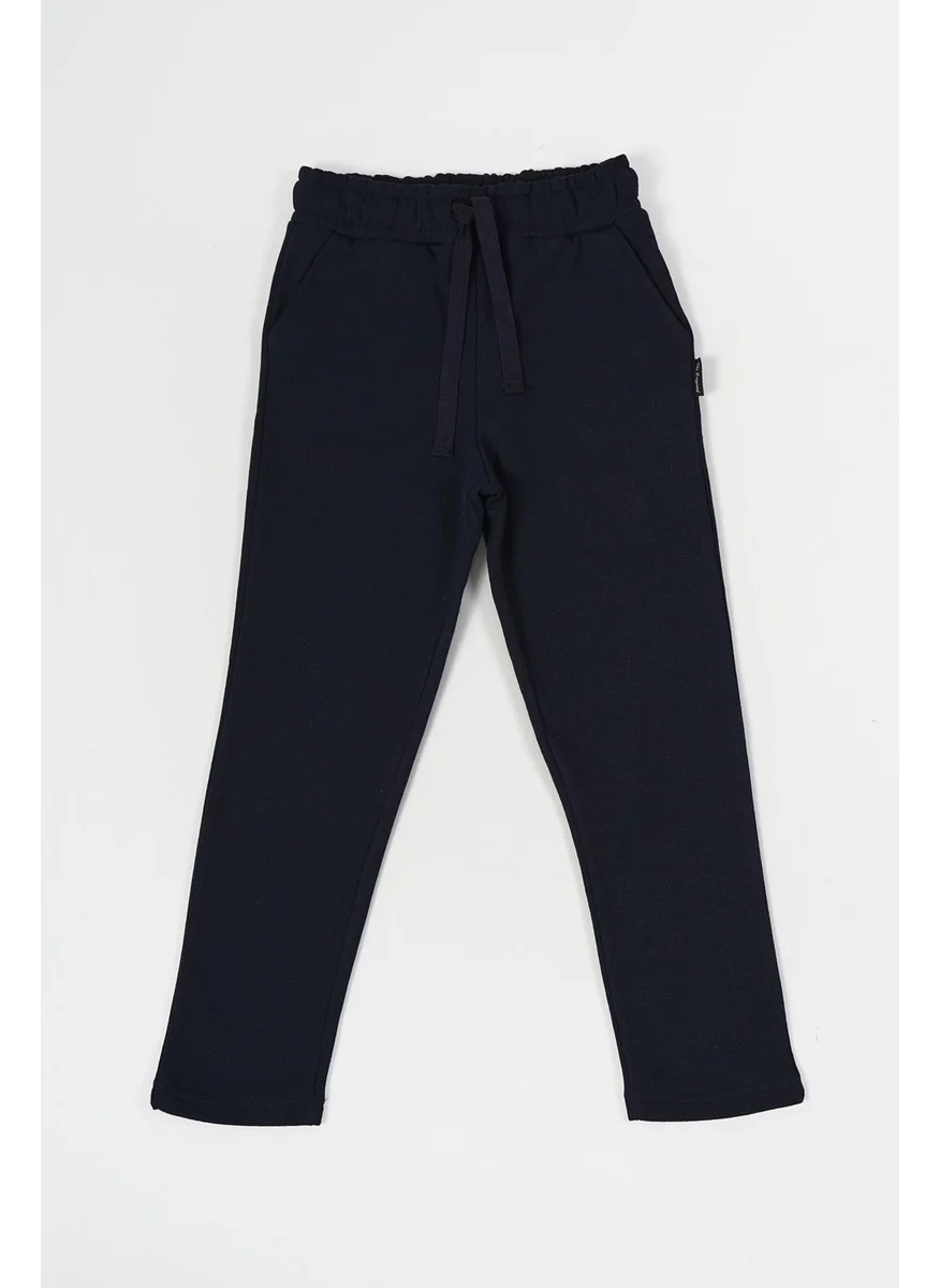 ميتاليك Black-Navy-Grey-Anthracite Thick Cotton Elastic Waist Side Pocket 4-Pack Boys Tracksuit Bottoms