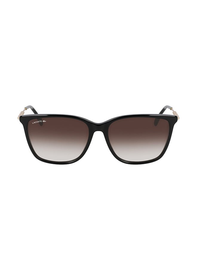 LACOSTE نظارة شمسية مستطيلة للحماية من الأشعة فوق البنفسجية للنساء - L6016S-001-5716 - مقاس العدسة: 57 ملم  - Image 1