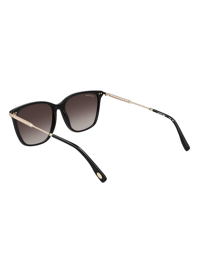 LACOSTE نظارة شمسية مستطيلة للحماية من الأشعة فوق البنفسجية للنساء - L6016S-001-5716 - مقاس العدسة: 57 ملم  - Image 3