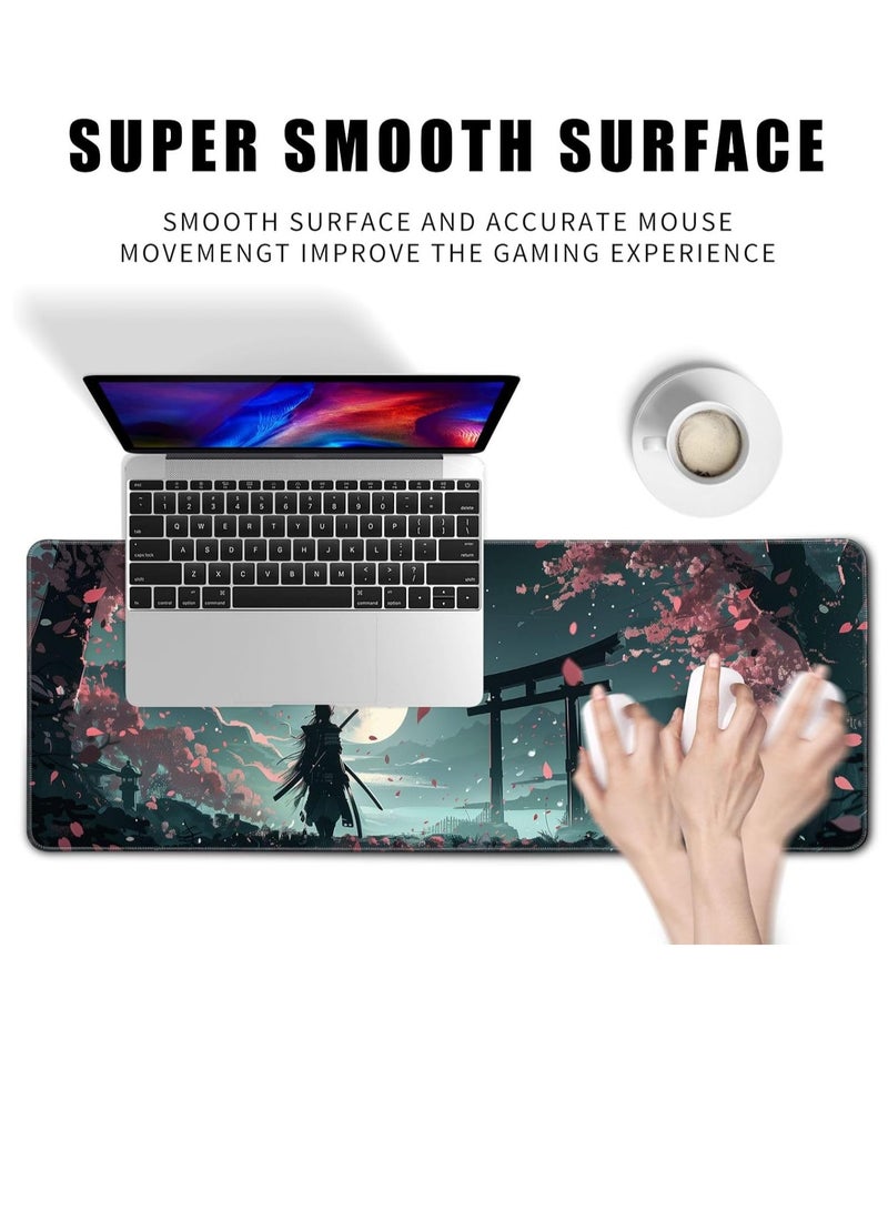 Japanese Full Moon Samurai Gaming Mouse Pad Mat XL Size Anti Slip Base – Speed Edition | 70 X 30 cm - Image 3