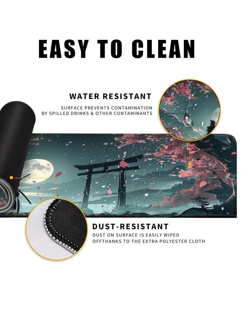 Japanese Full Moon Samurai Gaming Mouse Pad Mat XL Size Anti Slip Base – Speed Edition | 70 X 30 cm - Image 5