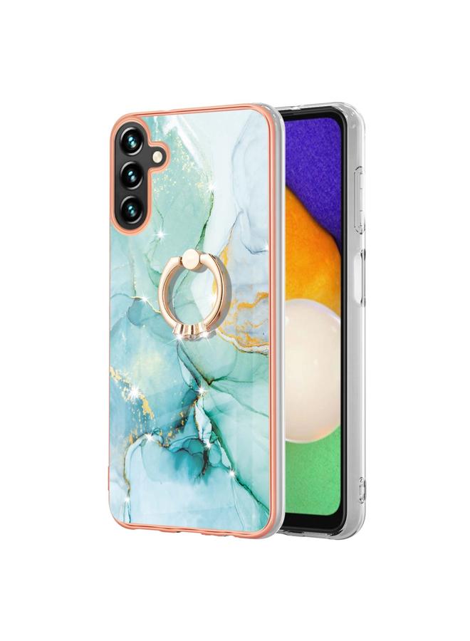 erorex Case For Samsung Galaxy A55 Electroplating Marble IMD TPU Phone Case with Ring Holder - Image 2