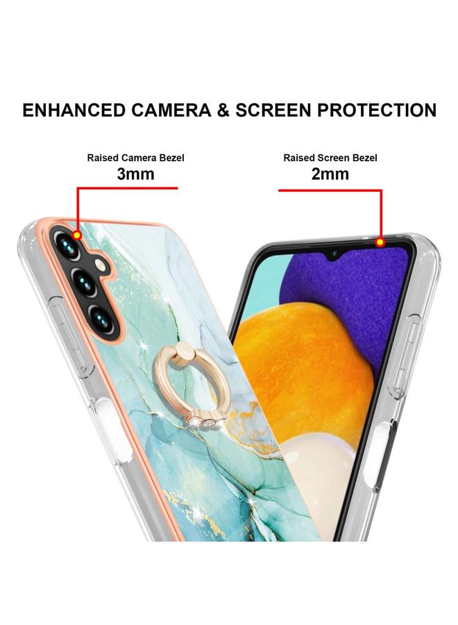 erorex Case For Samsung Galaxy A55 Electroplating Marble IMD TPU Phone Case with Ring Holder - Image 3