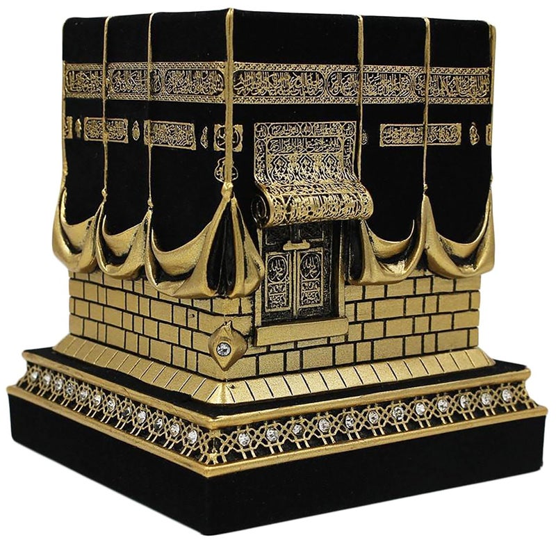 Gunes Home Table Decor Kaba Replica Model Showpiece Bookend Eid Gift Small Gold - Image 2
