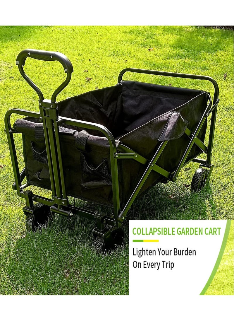 Collapsible Utility Wagon Cart Outdoor Garden Shopping Camping Cart 75x50x86cm Black - pzsku/Z0CE793E88219ECF8758EZ/45/_/1727464122/4e88d667-212d-4caa-b9f4-319fbafb96e2