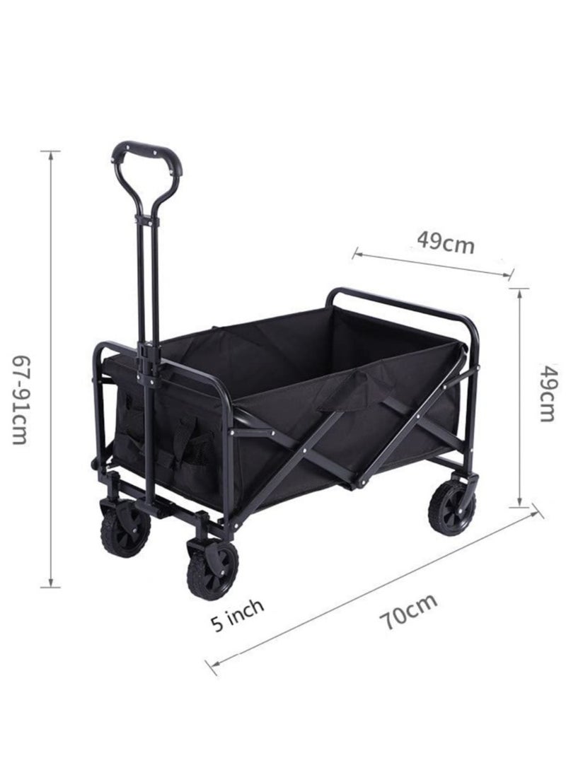 Collapsible Utility Wagon Cart Outdoor Garden Shopping Camping Cart 75x50x86cm Black - pzsku/Z0CE793E88219ECF8758EZ/45/_/1727464124/e0a77a63-25a4-4a13-b268-bbceb66e0a79