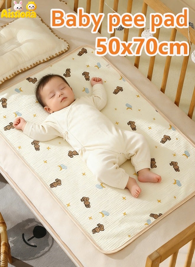 Aissiora 50x70 cm Waterproof baby pads, baby pee pads, Crib waterproof mat Reusable incontinence pads, Suitable for children, the elderly, women and pets - Image 1
