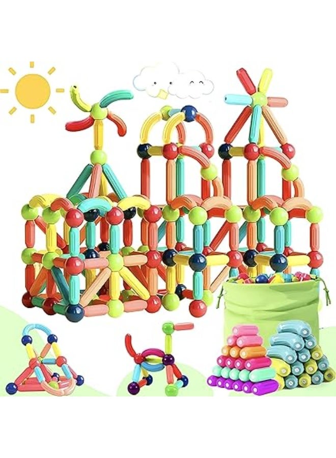 ممز بلانيت العاب اطفال مغناطيسيه 50 قطعه| فريدة من نوعها عالية الجودة مع بوكس قابل للحمل واللعب الانيق | عصا و كور مغناطيسية ثلاثية الابعاد  .العاب للاطفال - Image 1