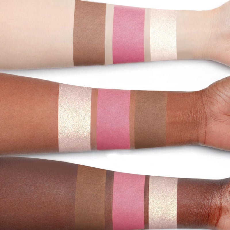 NewBang 3 Pcs Cream Blush Contour Highlighter Stick for Cheeks Eyes Lips Lightweight Dewy Finish Blush Stick Waterproof Long Lasting Contour Stick Trio Wand Face Makeup Set for Girls and Women (2+5+6) - Image 5