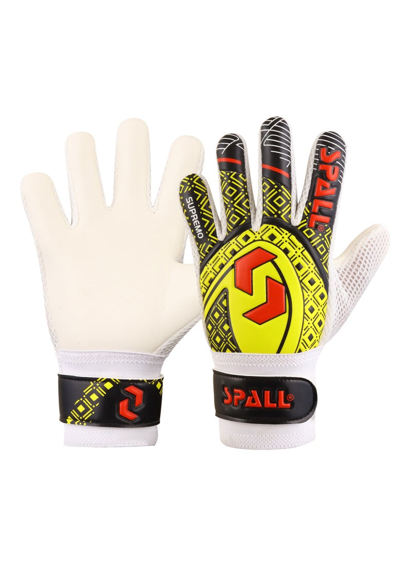 سبال قفازات حارس المرمى قبضة قوية مع العمود الفقري للإصبع حماية مزدوجة للمعصم تمنع الإصابات لأصعب تصديات قفازات تدريب حارس المرمى - Image 1