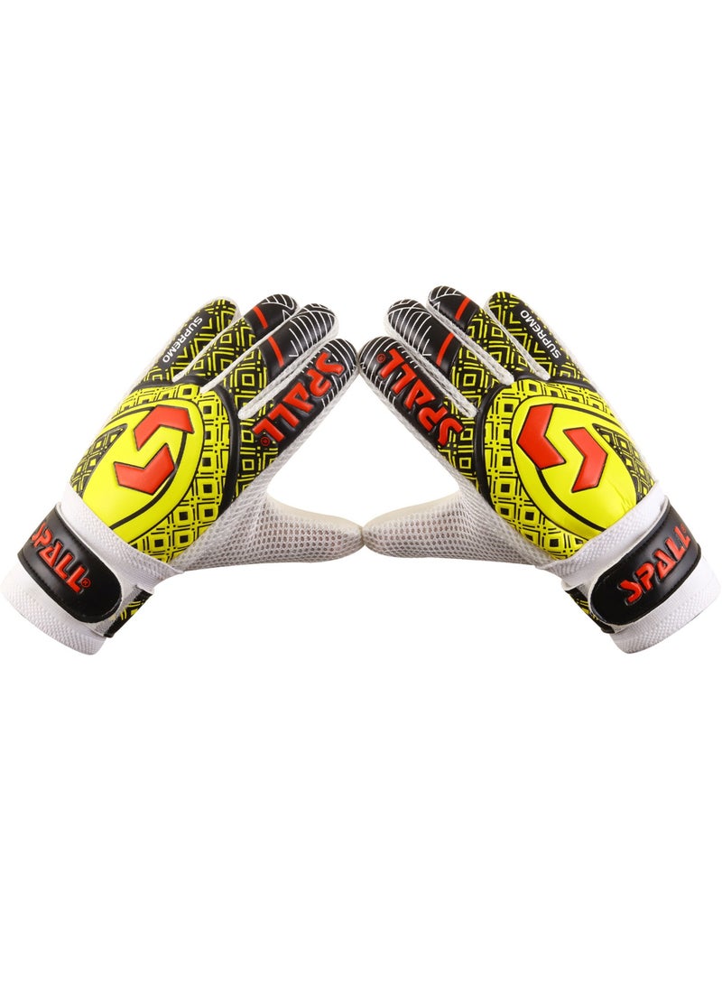 سبال قفازات حارس المرمى قبضة قوية مع العمود الفقري للإصبع حماية مزدوجة للمعصم تمنع الإصابات لأصعب تصديات قفازات تدريب حارس المرمى - Image 4