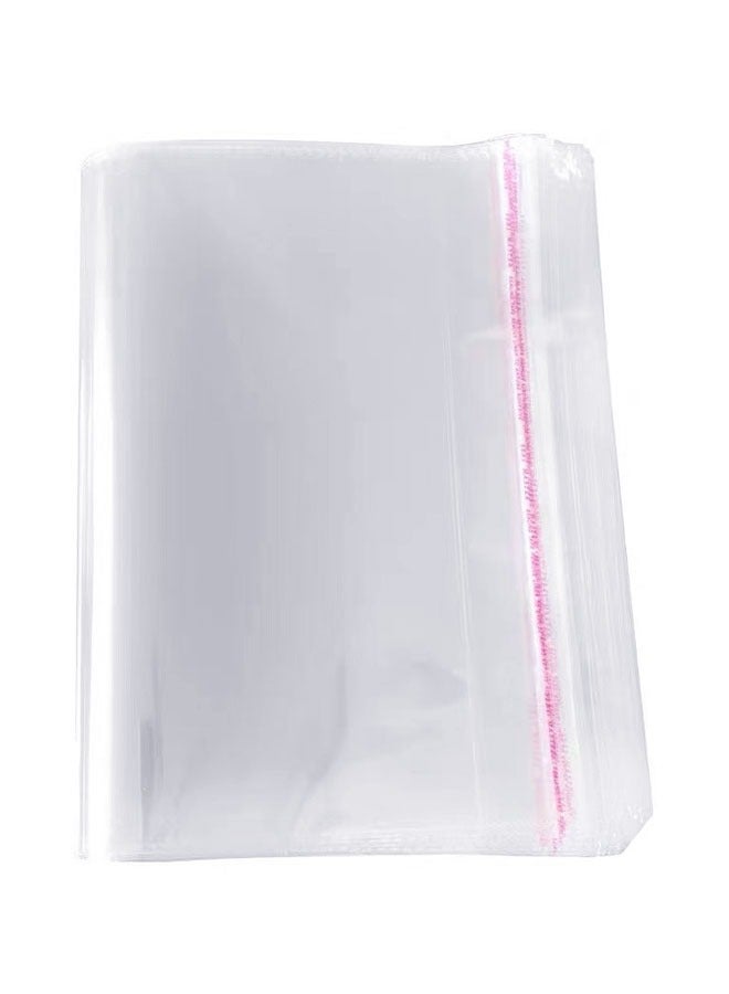 HAWAWA Clear Cellophane Bags Plastic Self Sealing OPP Cellophane Poly Bags Self Adhesive Plastic Bags for Packing Products, Clothes, jewelry，Small Business 20x34cm 100pcs  - Image 1