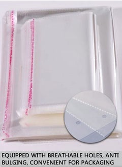 HAWAWA Clear Cellophane Bags Plastic Self Sealing OPP Cellophane Poly Bags Self Adhesive Plastic Bags for Packing Products, Clothes, jewelry，Small Business 20x34cm 200pcs  - Image 2