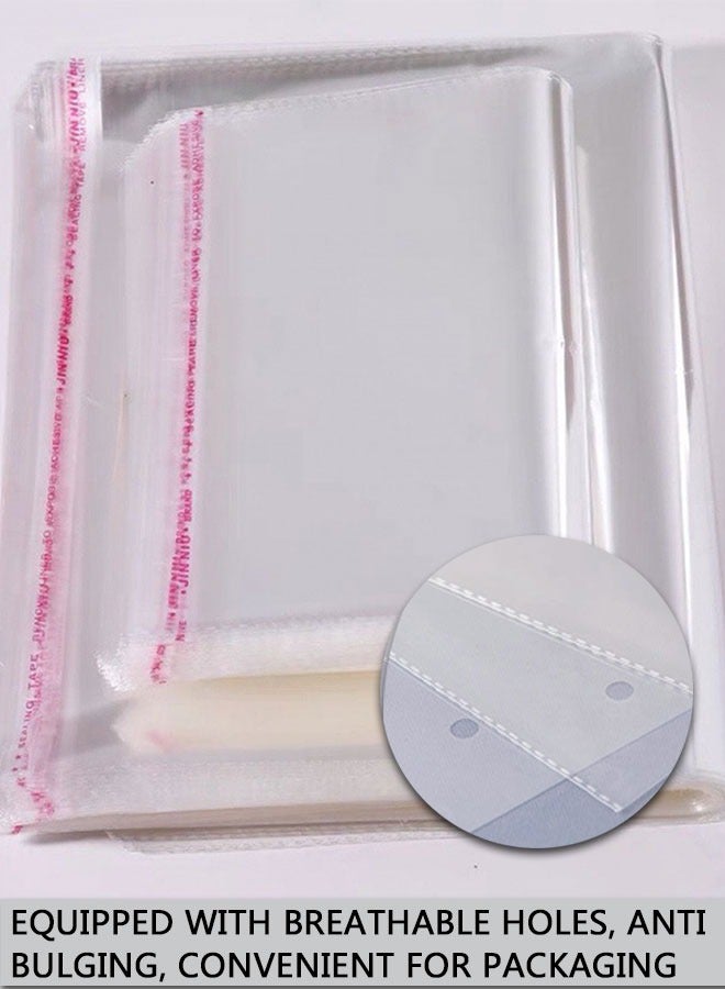 HAWAWA Clear Cellophane Bags Plastic Self Sealing OPP Cellophane Poly Bags Self Adhesive Plastic Bags for Packing Products, Clothes, jewelry，Small Business 20x34cm 100pcs  - Image 2