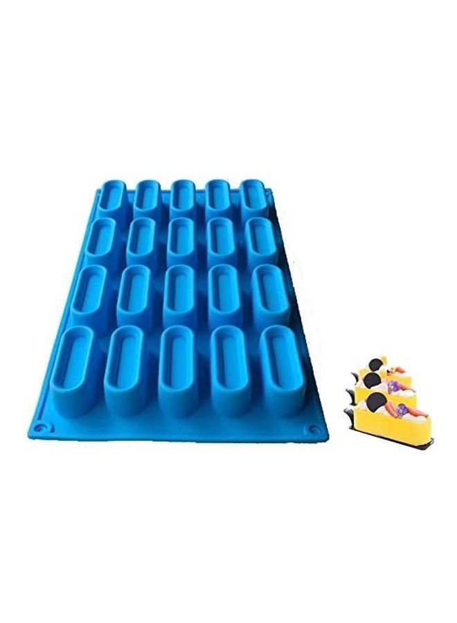 NIBEMINENT Rectangle Silicone Molds For Baking Blue 29.1x2.2x16.9cm - Image 1