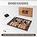 Woodronic Wood Backgammon Set for Adults 17 Inch Classic Board Game Case Premium Folding Backgammon Set with Oversize Wooden Playing Pieces Dices Portable Travel Backgammon Game Set for Adults - Image 4