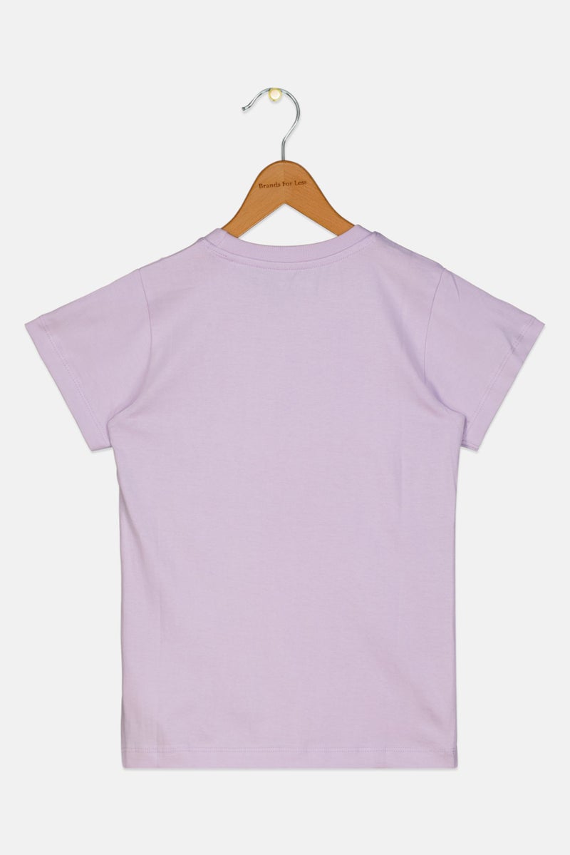 Disney تي شيرت قصير الأكمام للبنات الصغيرات بطبعة ميكي وأصدقائه، لافندر - Image 2