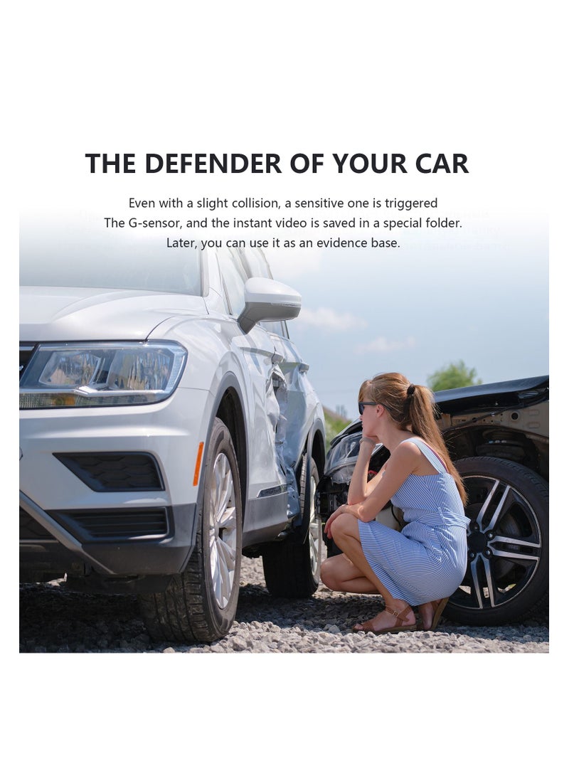 Compact suction cup for car driving recorder with infrared light 1920x1080 full HD / with rear camera function and sensor - Image 2